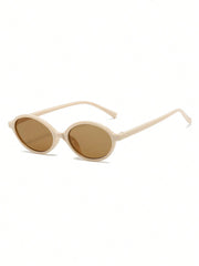 1pcs Oval PC Frame Vintage Chic Runway Sunglasses
