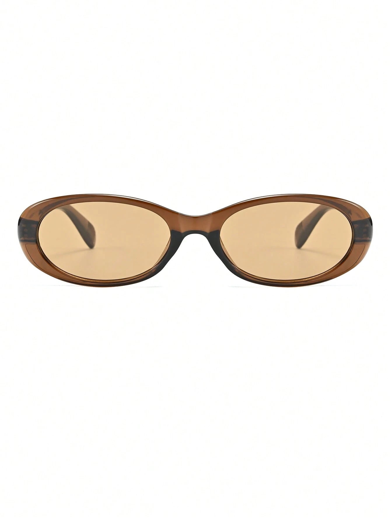 1pc Oval Transparent Tinted Sunglasses
