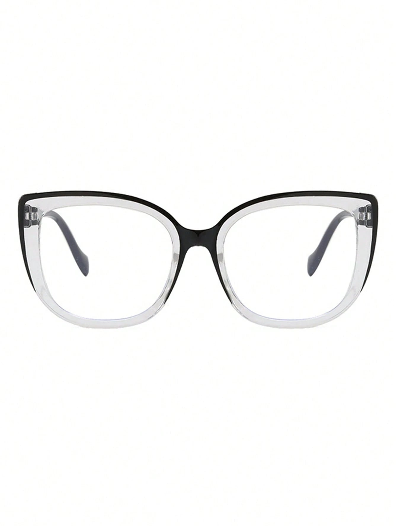 Large Frame Cat Eye Clear Lens Glasses