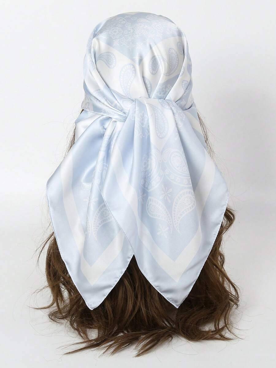 1pc Simple Printed Square Scarf