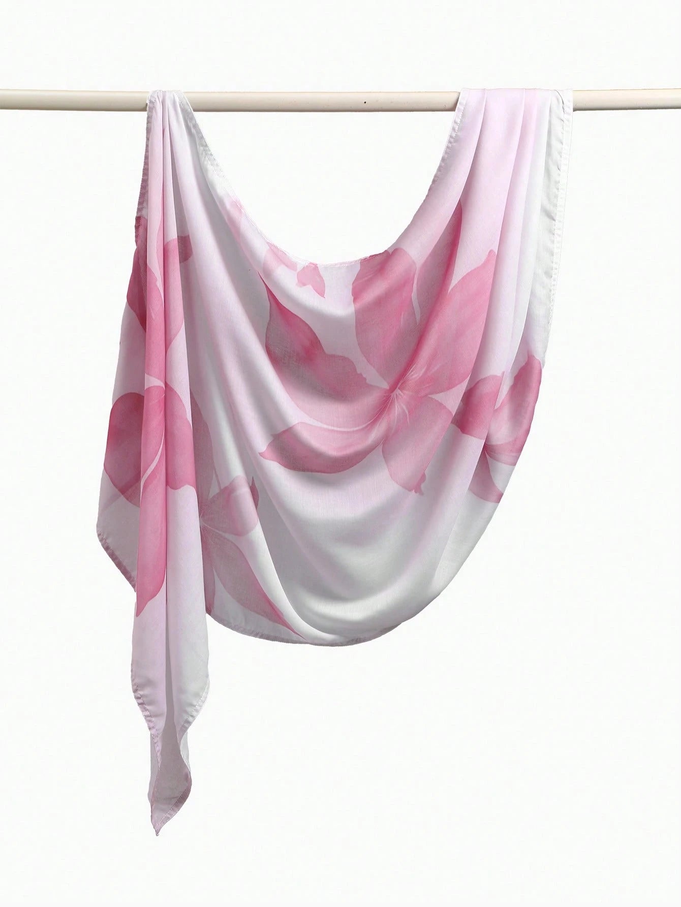 1pc Watercolor Sakura Tie Dye Print Hijab