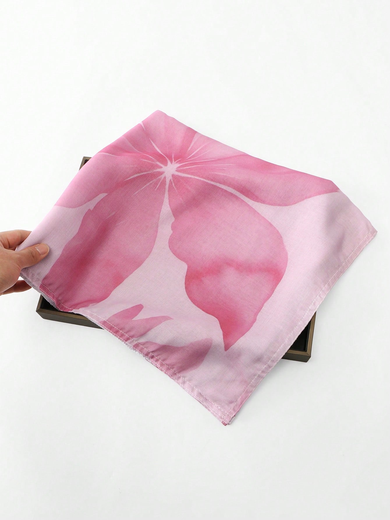 1pc Watercolor Sakura Tie Dye Print Hijab