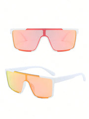 Oversized Colorful Sports Sunglasses