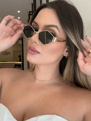 2pcs Diamond Metal Frame Sunglasses Set