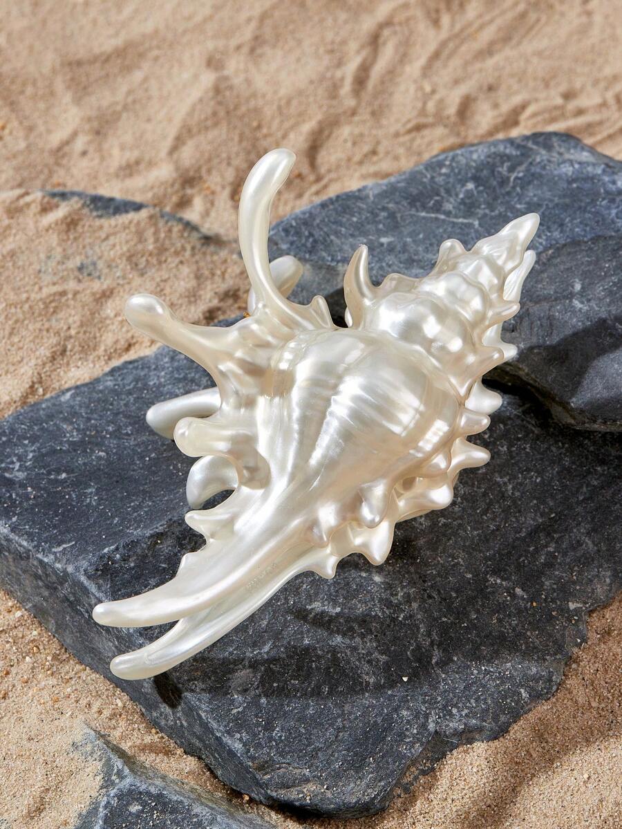 Boho Ocean Shell Design Hair Claw Clip