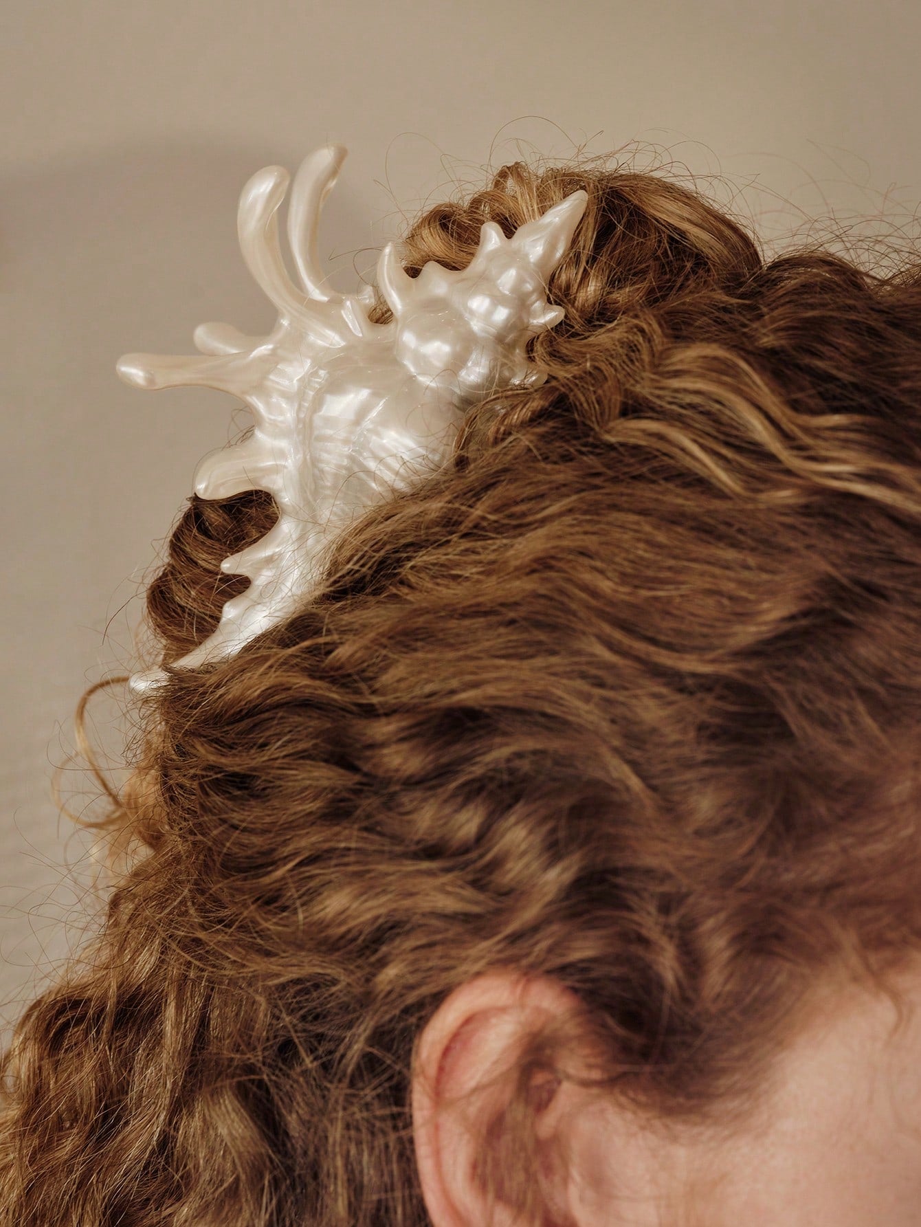 Boho Ocean Shell Design Hair Claw Clip