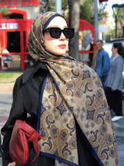 1pc Bohemian Style Paisley Print Scarf Shawl