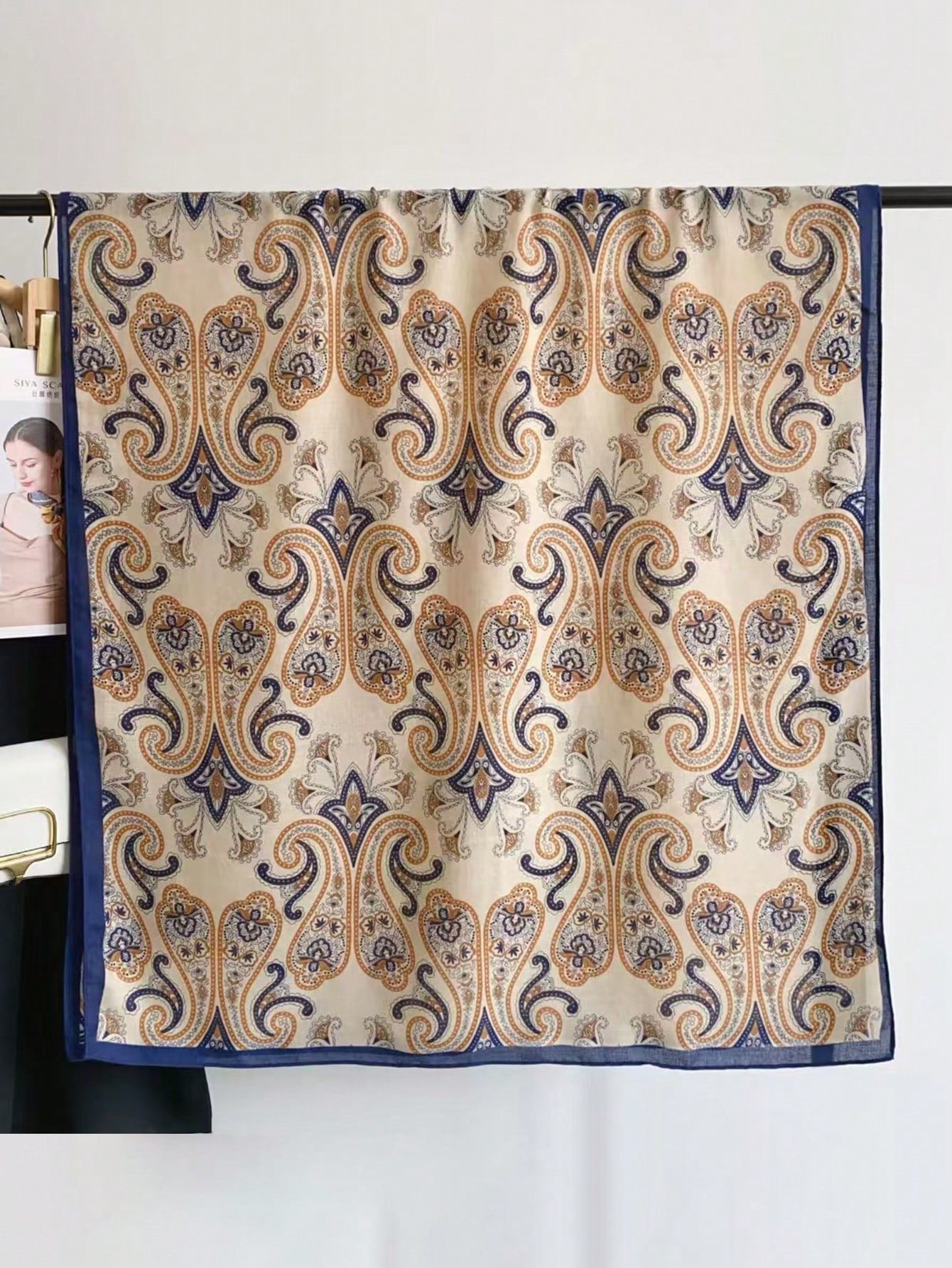 1pc Bohemian Style Paisley Print Scarf Shawl