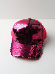 1pc Sequin Mesh Breathable Baseball Cap