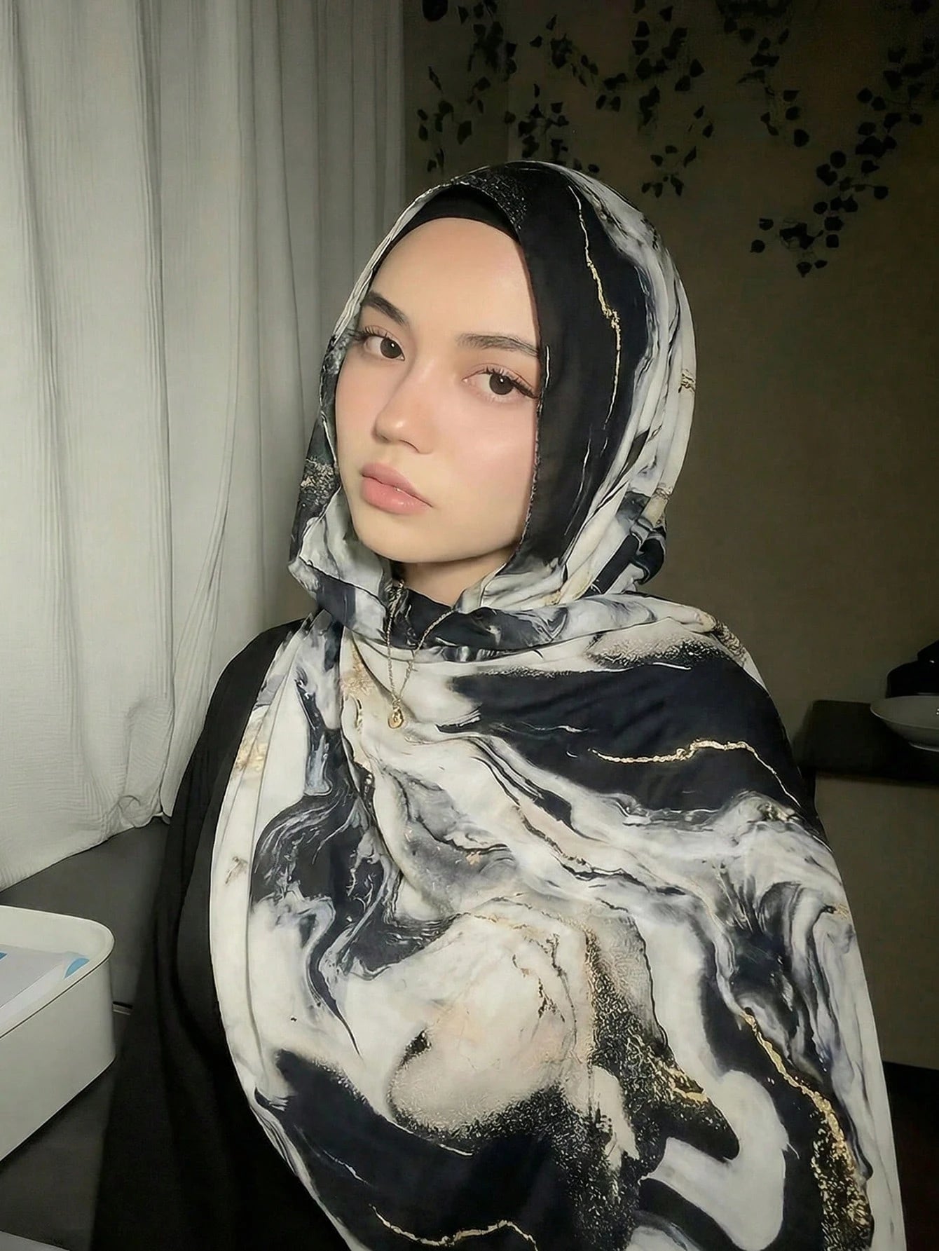 1pc Bohemian Style Watercolor Print Scarf