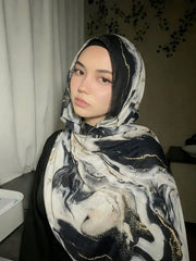 1pc Bohemian Style Watercolor Print Scarf
