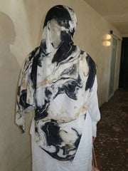1pc Bohemian Style Watercolor Print Scarf