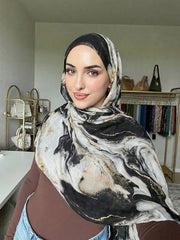 1pc Bohemian Style Watercolor Print Scarf