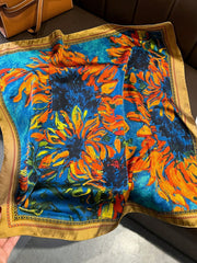 Multicolor Sunflower Painting Print Scarf