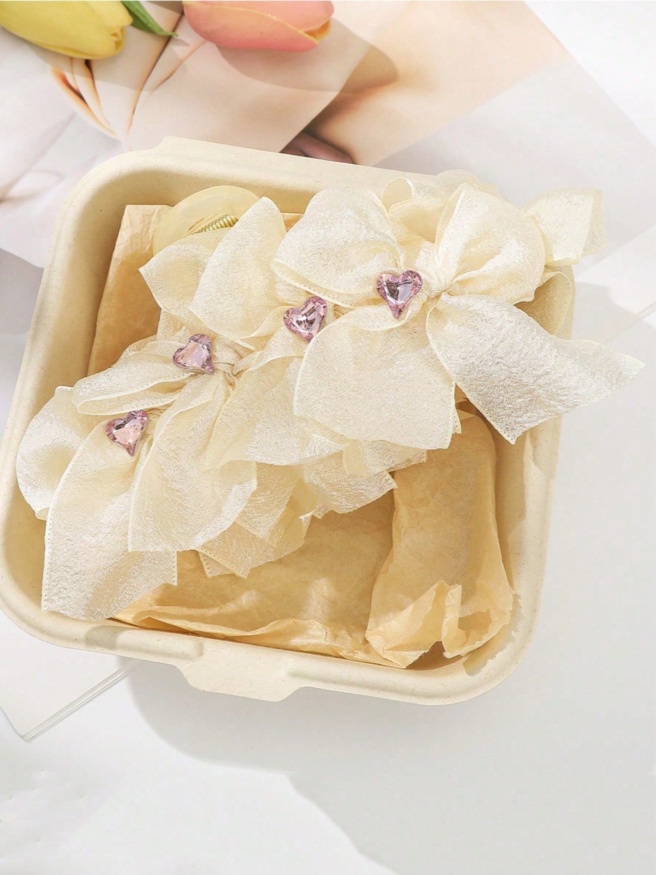 Oversized Organza Bow Hair Clip