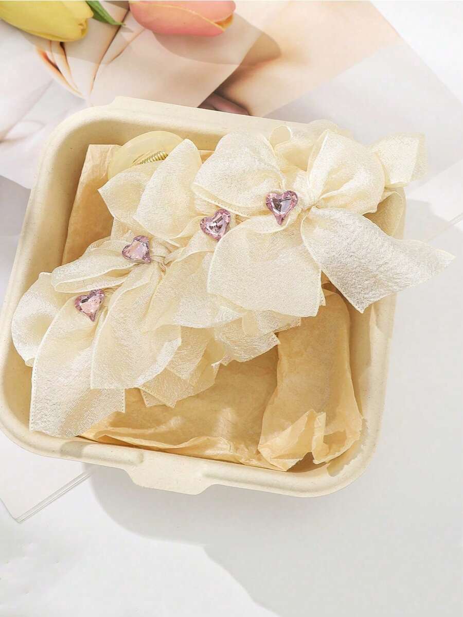 Oversized Organza Bow Hair Clip