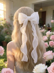 1pc Pearl Decor Bow Hair Clip - www.thetreasurebox.me