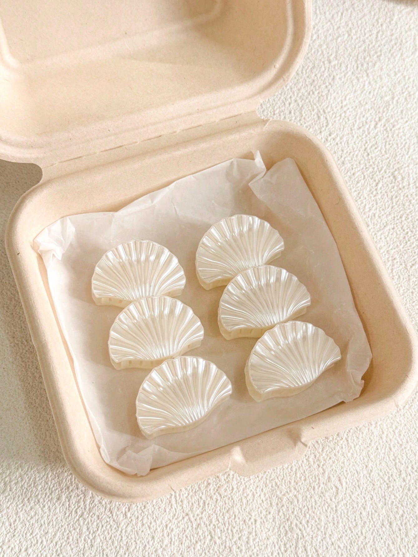 6pcs Acrylic Shell Hair Claws Set