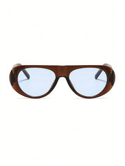 Oversized Translucent Frame Sunglasses