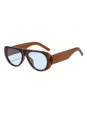 Oversized Translucent Frame Sunglasses