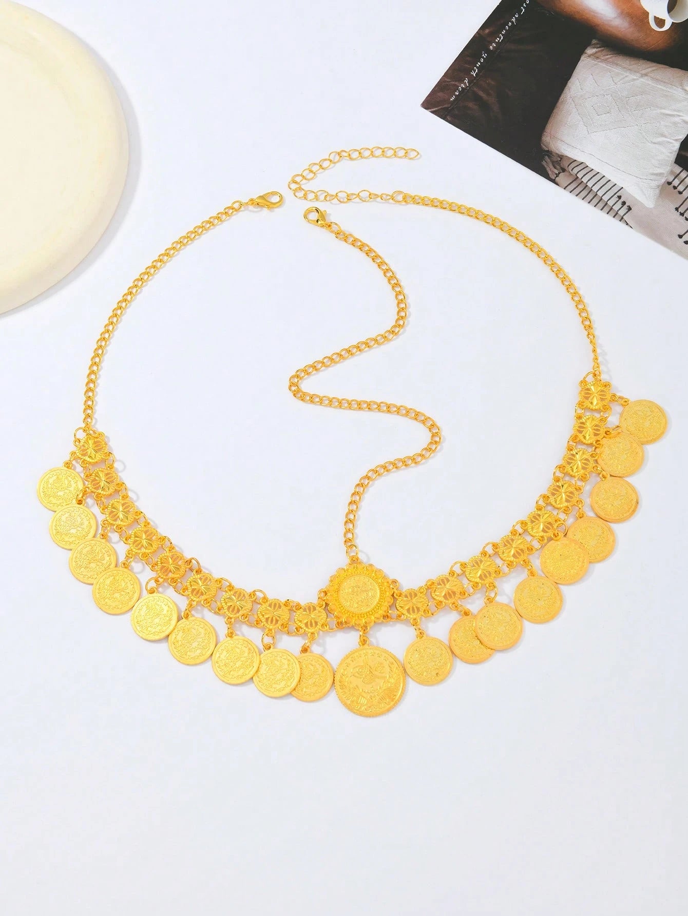 Arabian Style Gold Coin Tassel Pendant Hair