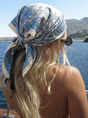 French Vintage Paisley Print Thin Scarf