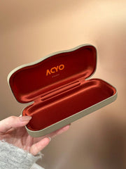 1pc Litchi Texture Leather Eyeglass Case