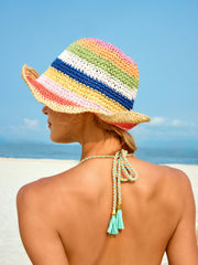 1pc Colorful Woven Bucket Hat
