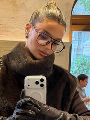 Oversized Tortoise Shell Aviator Eyeglasses