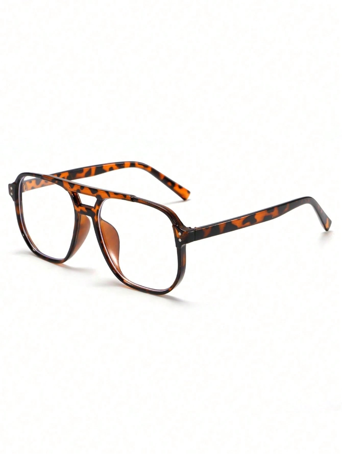 Oversized Tortoise Shell Aviator Eyeglasses