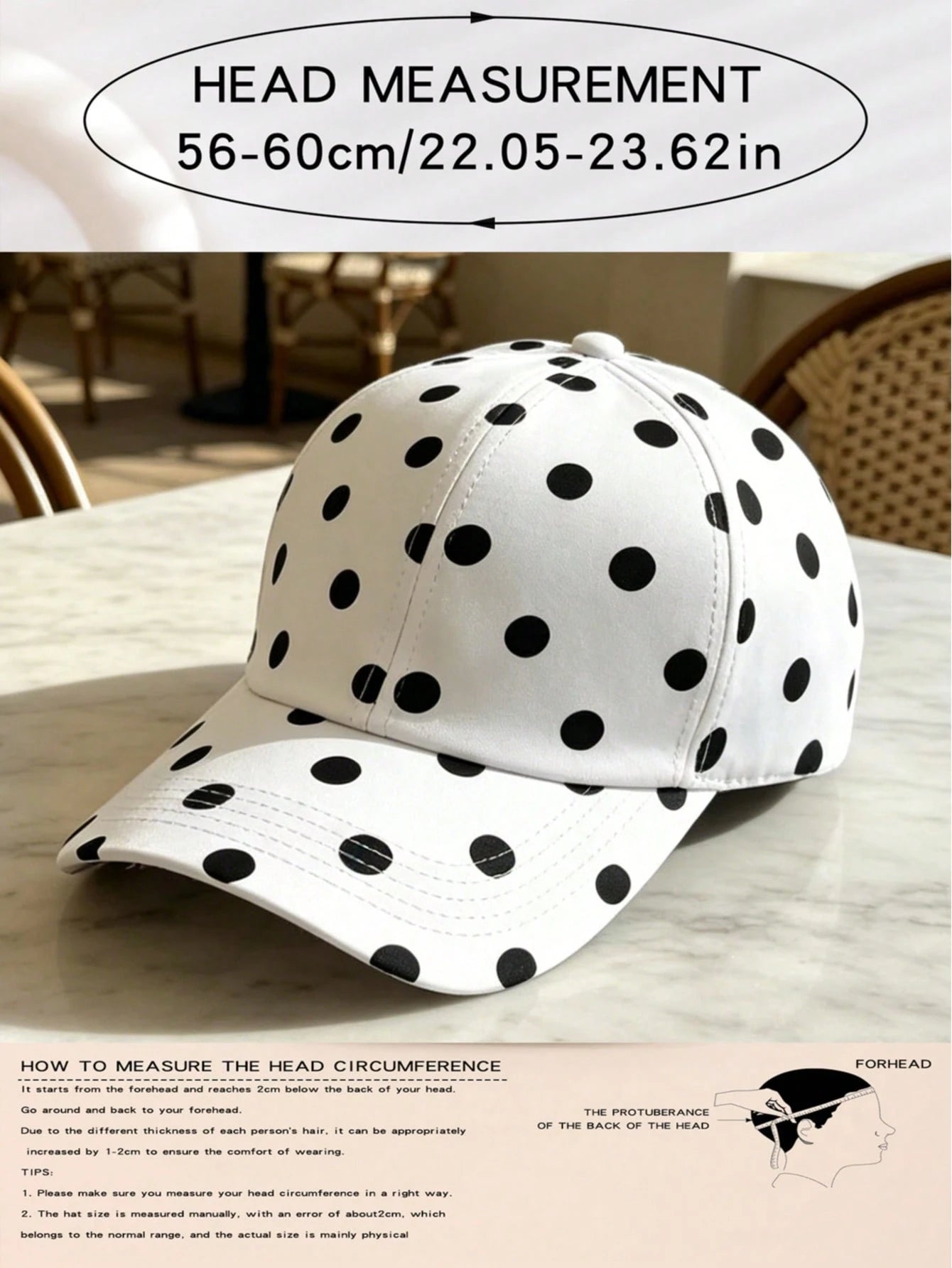 1pc Black & White Breathable Thin Baseball Cap