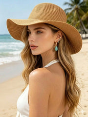1pc Summer Refreshing Big Wave Brim Sun Hat