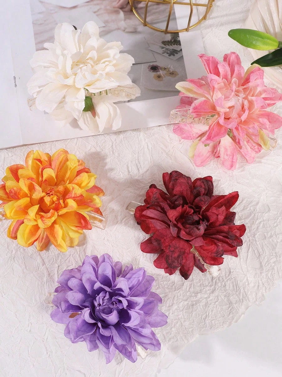 1pc Bohemian Extra Large Floral Hair Clip