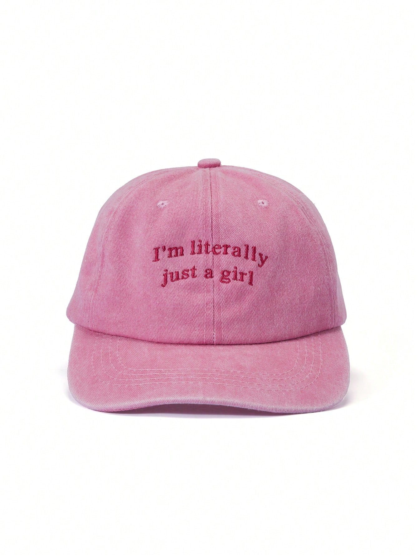 1pc Embroidered "I'm Literally Just A Girl" Baseball Cap