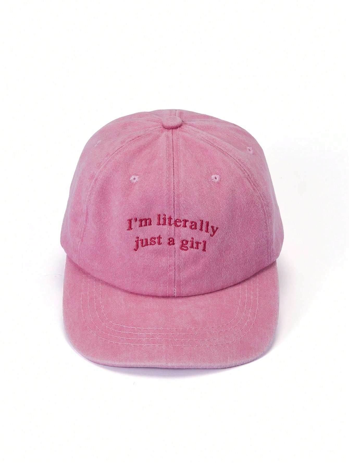 1pc Embroidered "I'm Literally Just A Girl" Baseball Cap