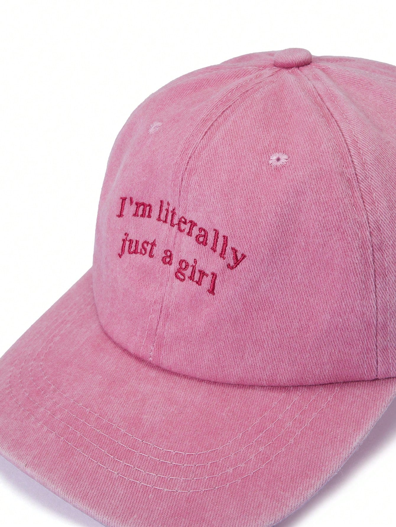 1pc Embroidered "I'm Literally Just A Girl" Baseball Cap