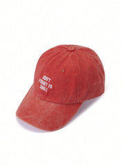 1pc Don't Forget To Smile Washed Baseball Cap