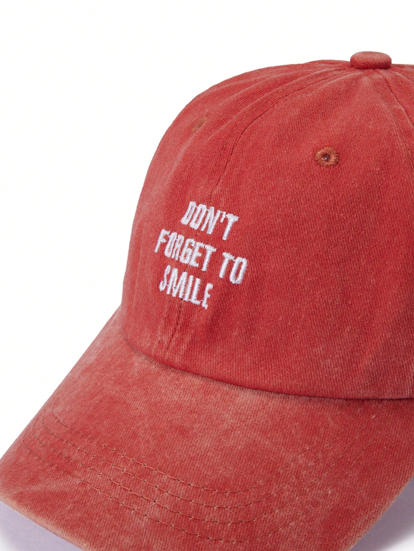 1pc Don't Forget To Smile Washed Baseball Cap