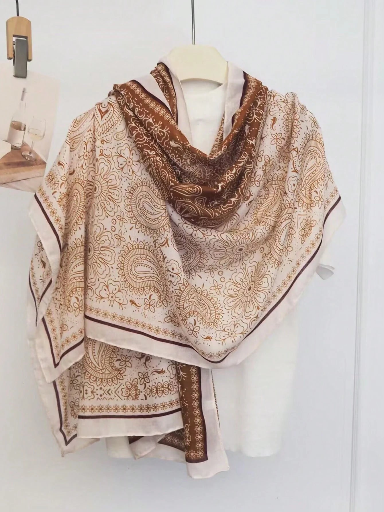 1pc Bohemian Paisley Print Scarf Shawl