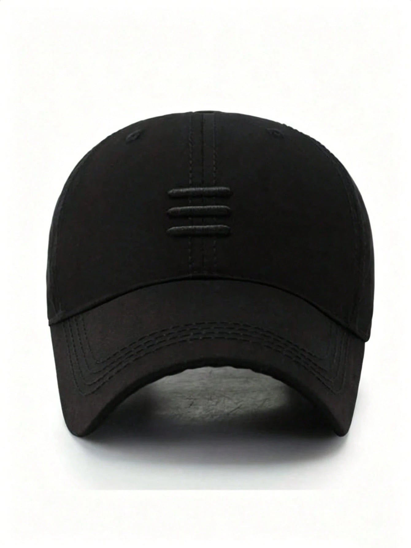 1pc Adjustable Baseball Cap With 3 Embroidered Stripes