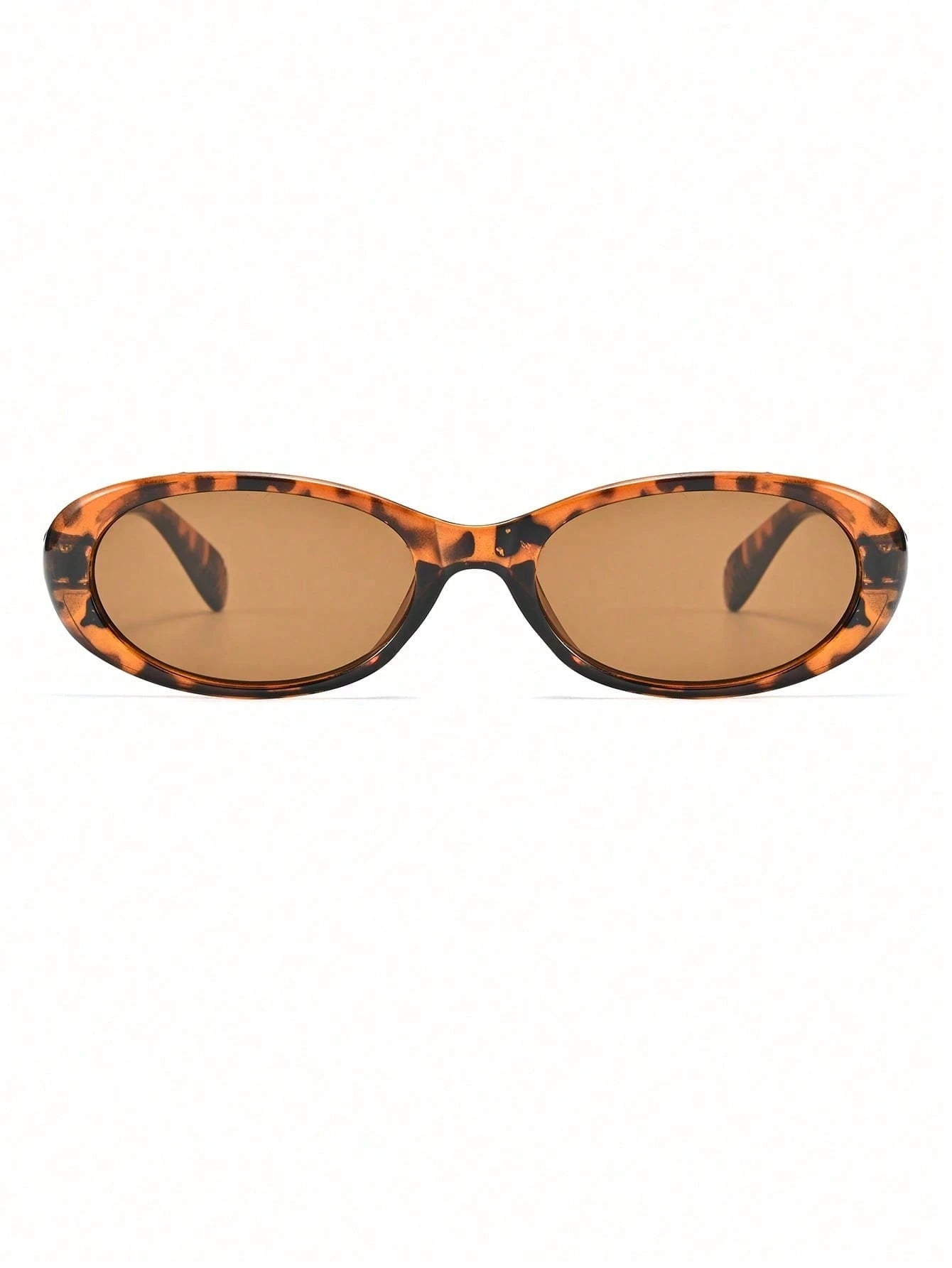 1pc Small Oval Transparent Tinted Sunglasses