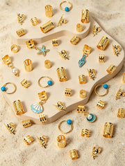 50pcs Bohemian Style Hair Accessories Set - www.thetreasurebox.me