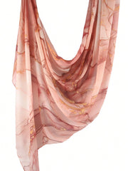 1pc Bohemian Ink Dye Print Chiffon Hijab