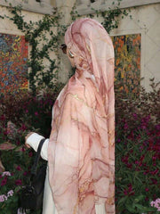 1pc Bohemian Ink Dye Print Chiffon Hijab