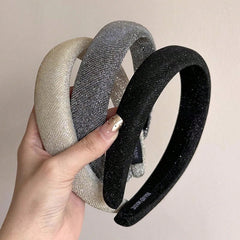 3Pcs Shiny Glitter Padded Headbands