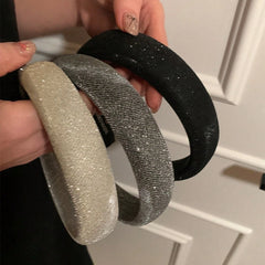 3Pcs Shiny Glitter Padded Headbands