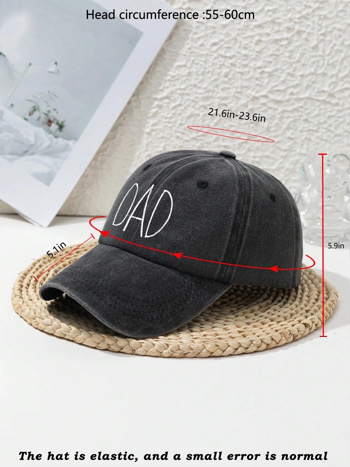 3pcs Embroidered Baseball Cap Set