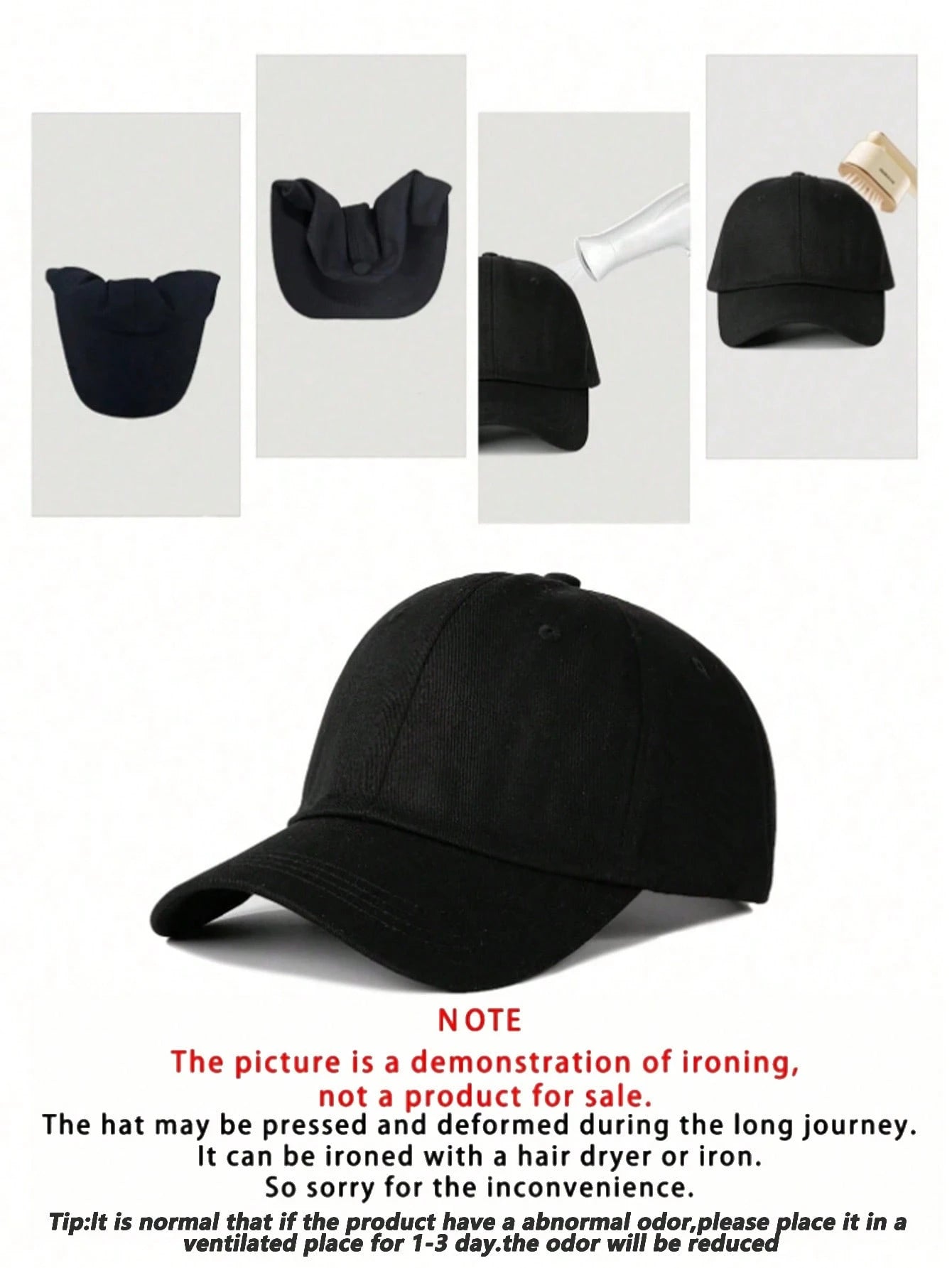 3pcs Embroidered Baseball Cap Set