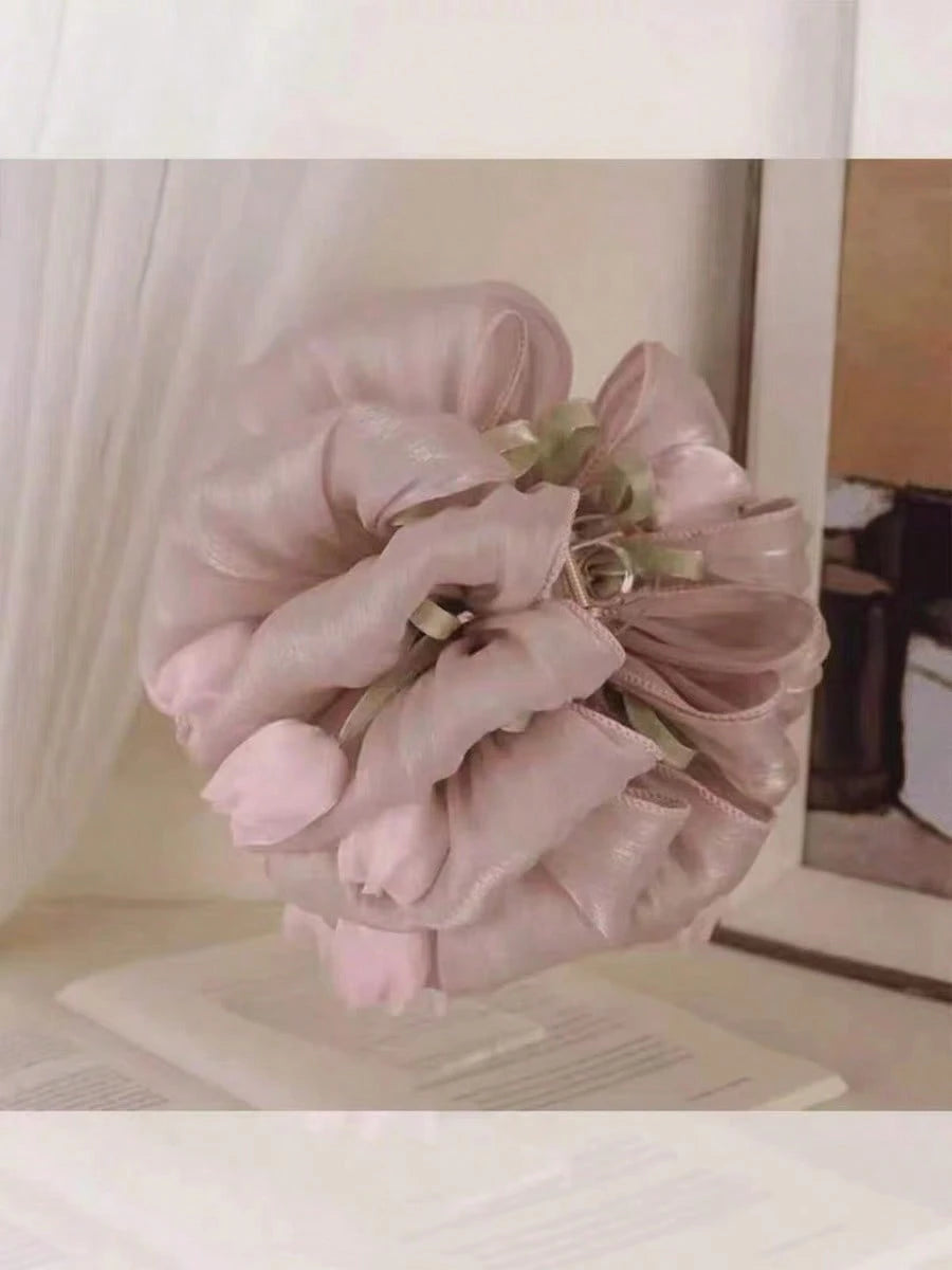 1pc Gorgeous Pink Tulip Flower Hair Claw Clip