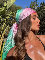 1pc Casual Bohemian Paisley Print Headscarf Bandana